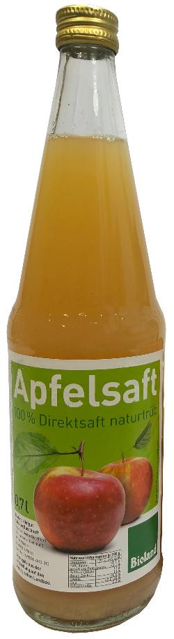 Produktfoto zu Bioland-Apfelsaft 0,7 l (naturtrüb)