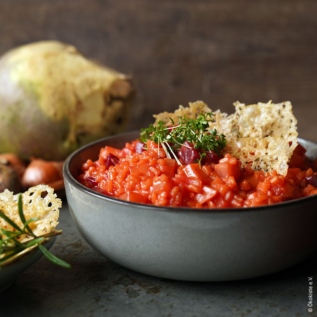 Rezept: Herbstliches Rüben-Risotto (3 Portionen)