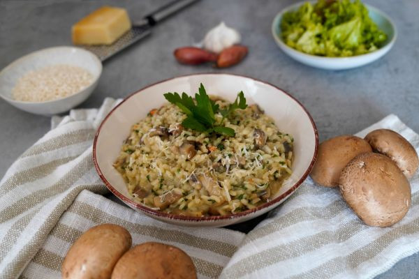 Rezept: Pilzrisotto (2 Portionen)