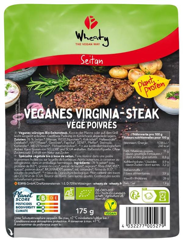 Produktfoto zu Wheaty Veganes Virginia Steak