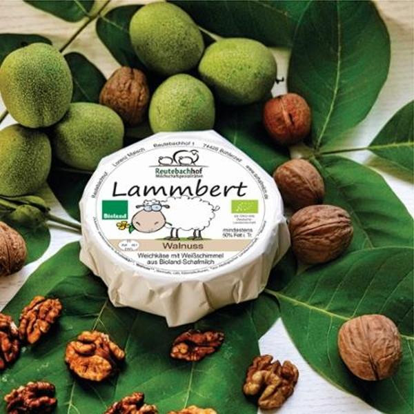 Produktfoto zu Lammbert Schaf Weichkäse Walnuss