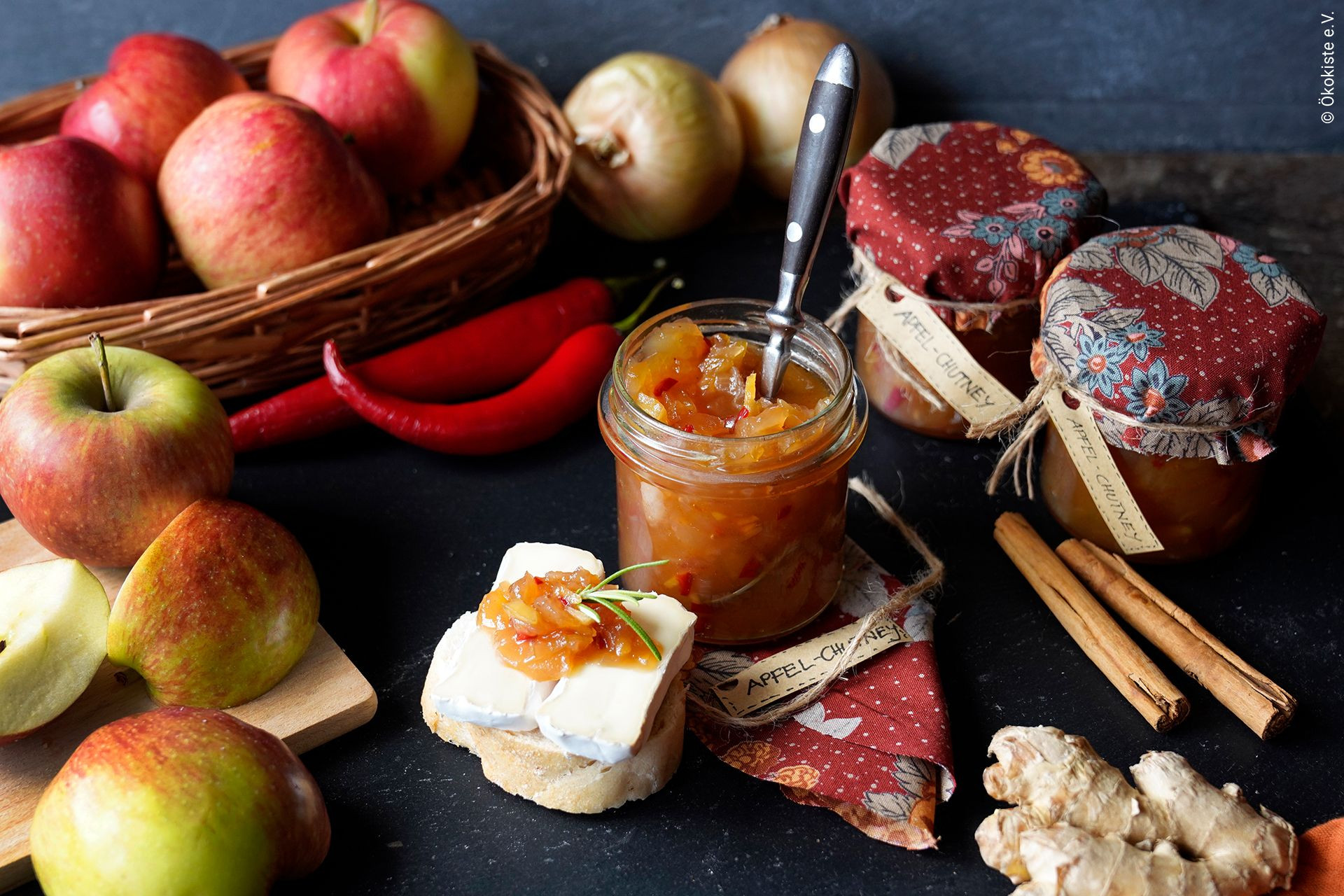 Rezept:Apfel-Chutney ( 5 Gläser)